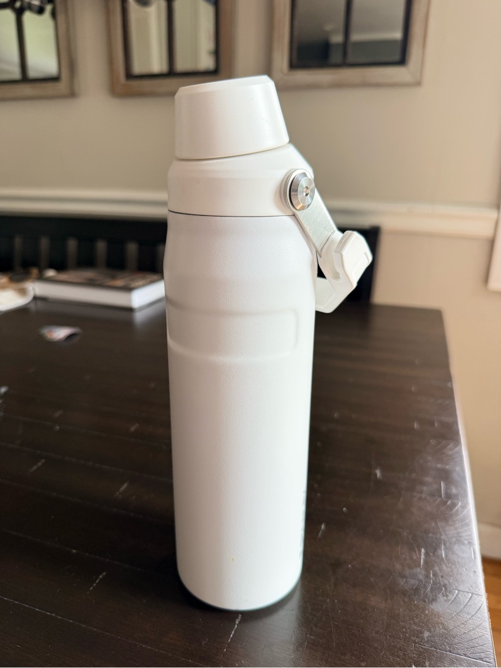 Stanley White Insulated Stainless Steel Bottle with Flip Handle